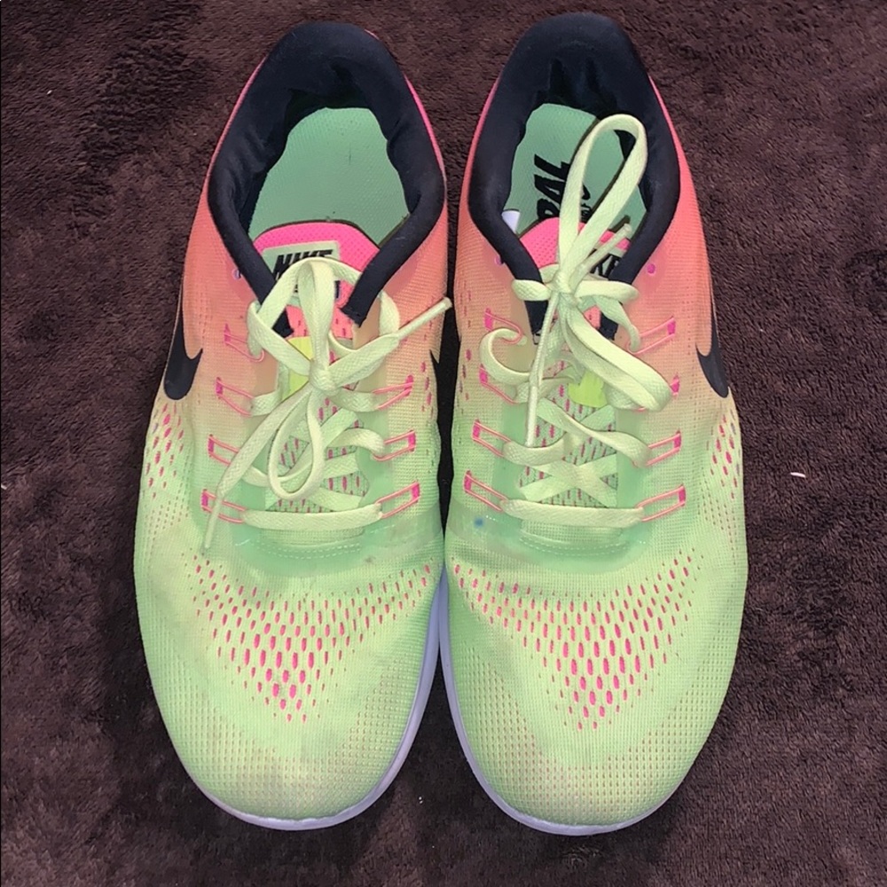 neon nike free runs